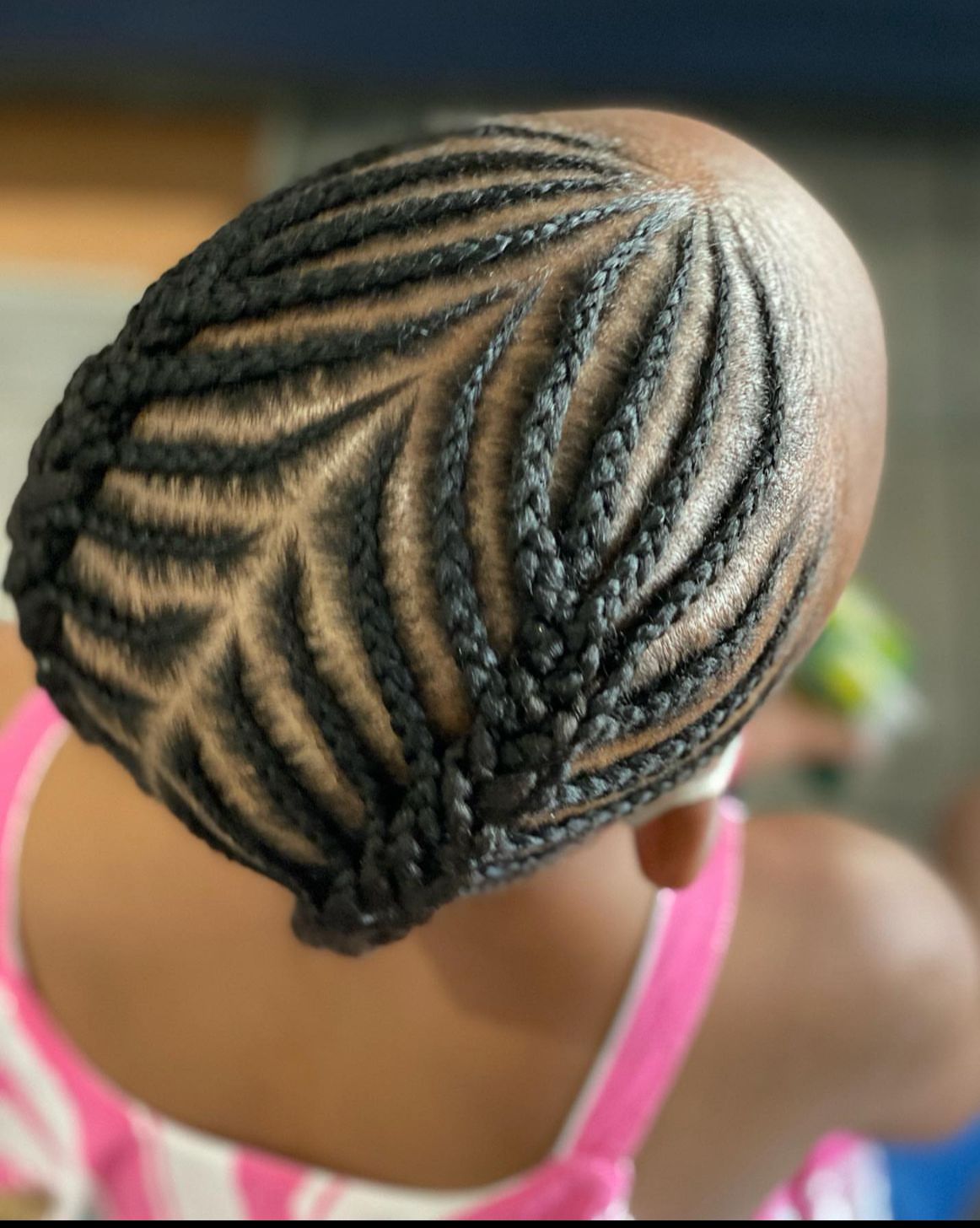 Hair: Intricate Cornrow Pattern