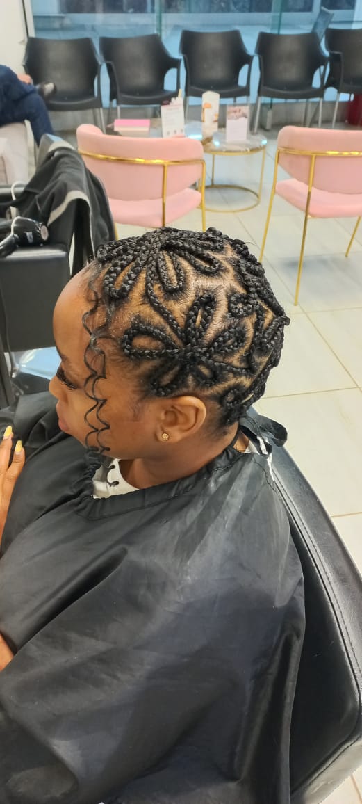 Hair: Braids with Floral Accents